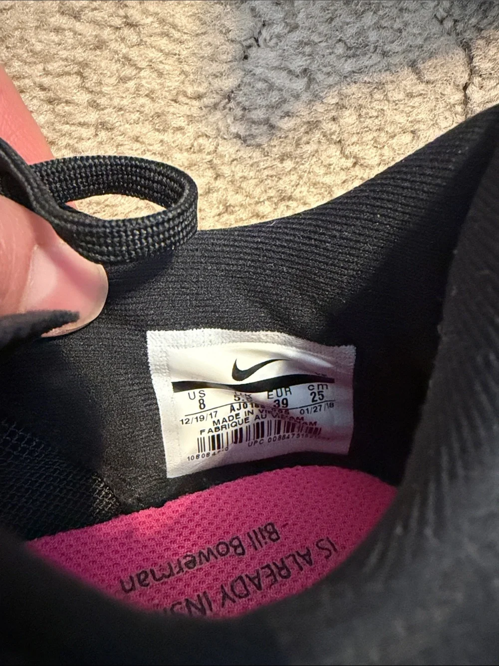 Nike Women's Gray and Pink Mesh Athletic Running Shoes
